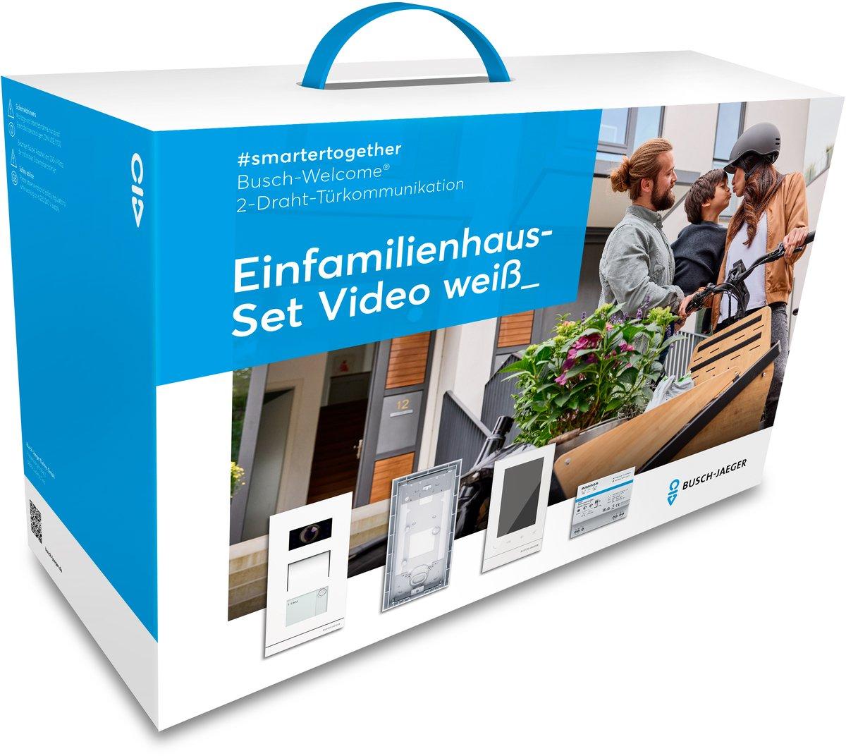 Busch-Welcome Türkommunikation VIDEO-Set für ein Einfamilienhaus - weiß