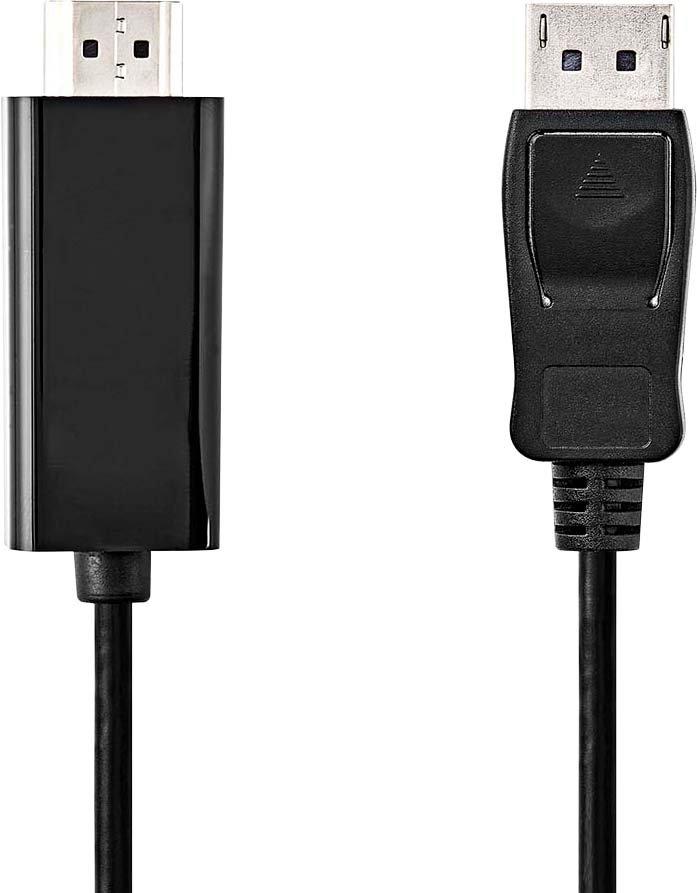 Displayport-Kabel auf HDMI 1080p vernickelt 2m schwarz