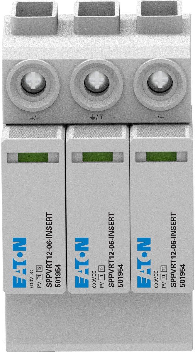 Blitzstrom- / Überspannungsableiter steckbar 600VDC T12 2p+PE geerdet