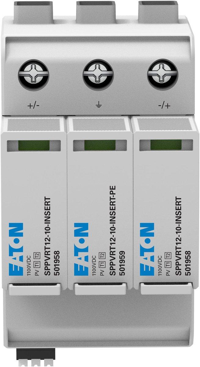 Blitzstrom- / Überspannungsableiter steckbar 1000VDC T12 2p+PE geerdet