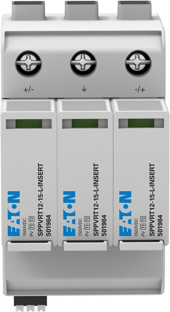 Blitzstrom- / Überspannungsableiter steckbar 1500VDC T12 2p+PE Fernmeldekontakt