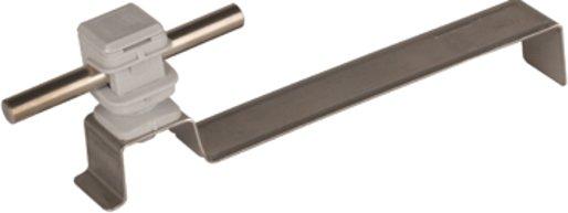 Dachleitungshalter mit gewinkelter Strebe für Dachflächen Rd. 8 mm