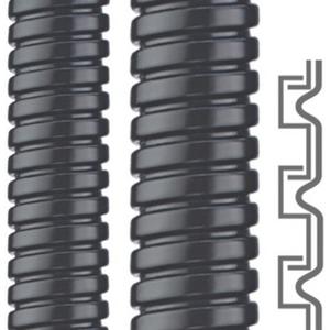 Metallschutzschlauch S-Profil Stahl verzinkt PU-Mantel flammwidrig schwarz