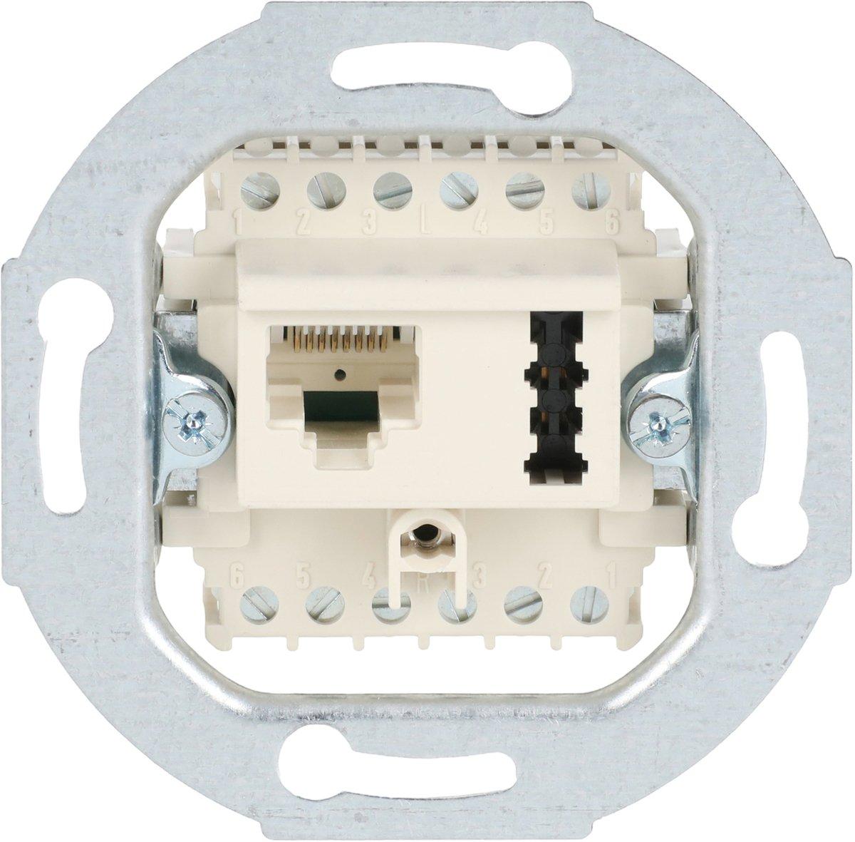 UAE 8(6)/TAE 6F+N Anschlussdosen-Einsatz Kommunikationsendgeräte Cat 3 2-fach