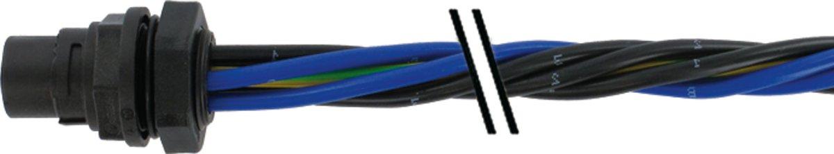 MQ15-X-Power Flanschstecker Vorderwandmontage