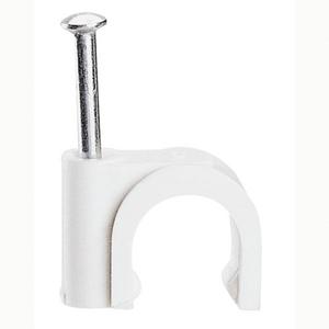 Nagelschelle für Kabel Ø 5mm weiß