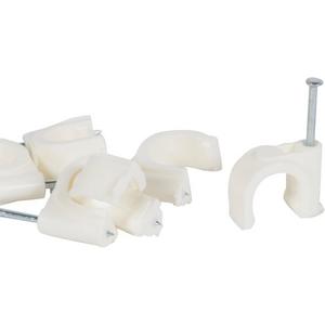 Nagelschelle für Kabel Ø 12mm weiß
