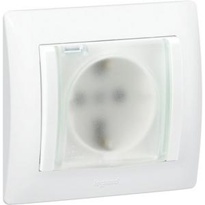 Steckdose (SK) m. erhöhtem Berührungsschutz Klappdeckel Feuchtr. Unterputz Galea