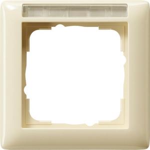 1-fach Abdeckrahmen beschriftbar für Standard 55 cremeweiß