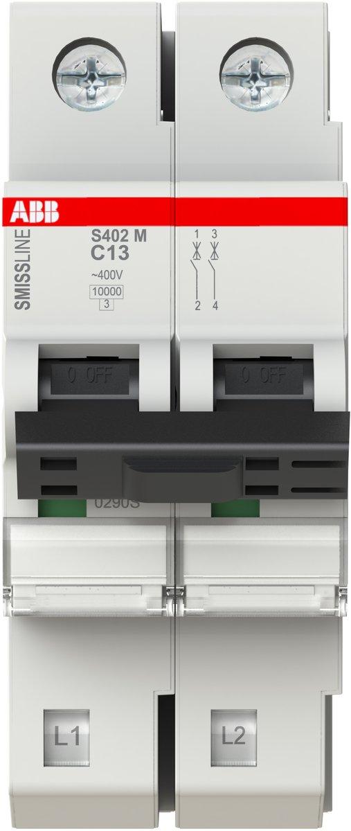 LS-Schutzschalter 2-polig 10kA C-Char 13A 2TE