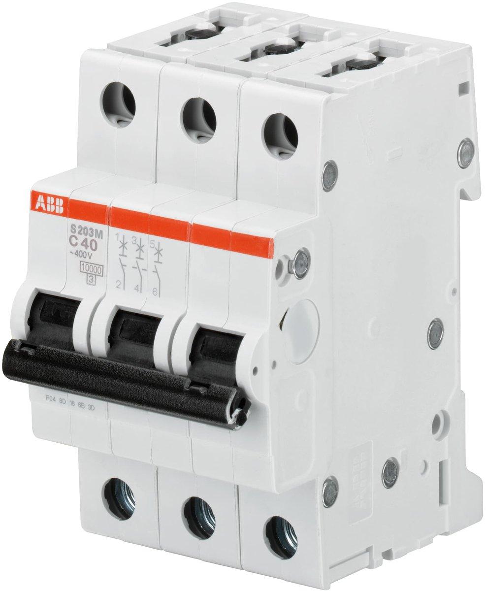 LS-Schutzschalter 3-polig 10kA /15kA C-Char 1,6A 3TE