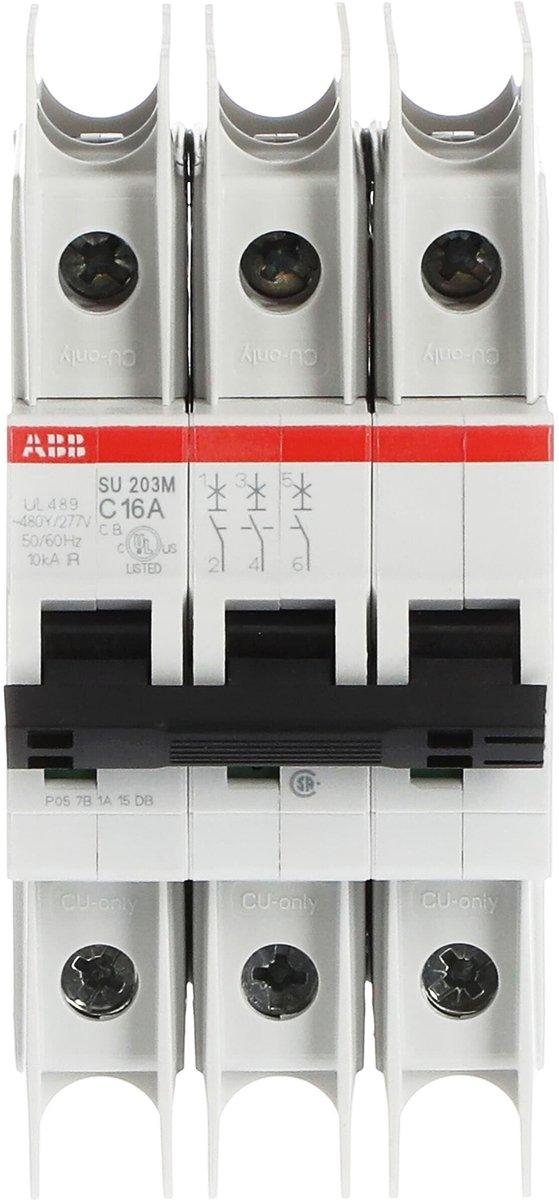 LS-Schutzschalter 3-polig 11,2kA /15kA C-Char 16A 3TE