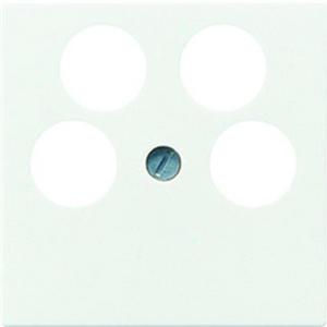 Abdeckung Schraubbefestigung bruchsicher für 4-Loch SAT-TV-Steckdose