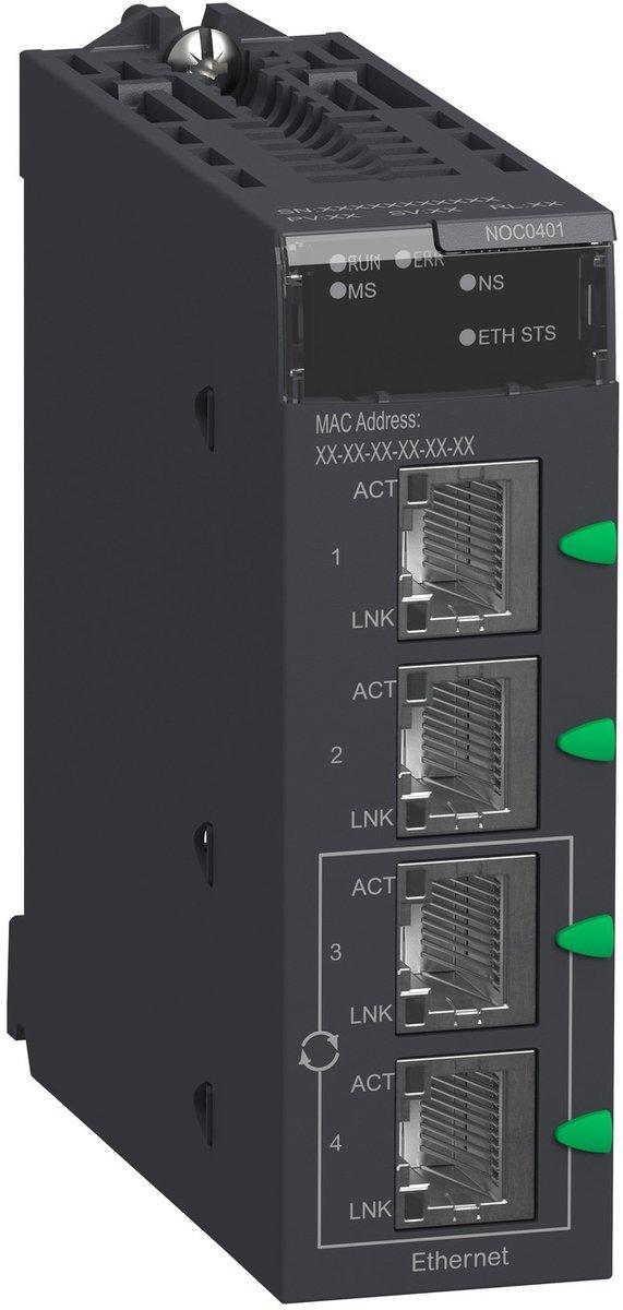 Modicon M340 Ethernet-Modul IO-Scanner für EtherNet/IP und Modbus TCP 4 x RJ45