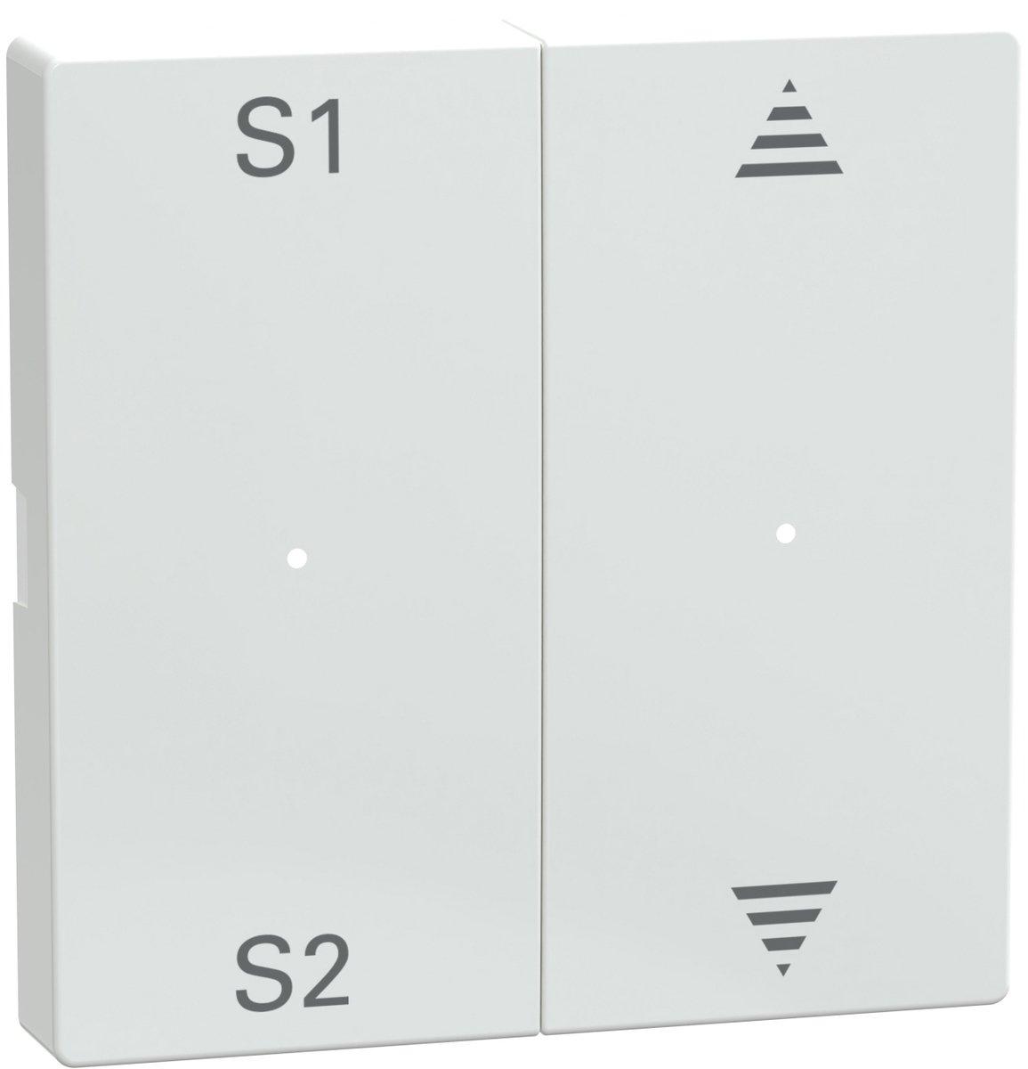 Wippen für Taster-Modul 2fach (Szene1/2 1/0) aktivweiß glänzend System M