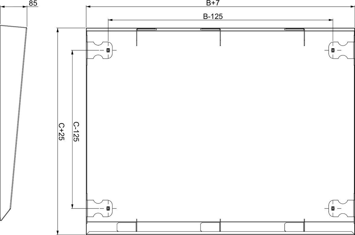 Spacial SF/SM-Regendach 1200x400mm