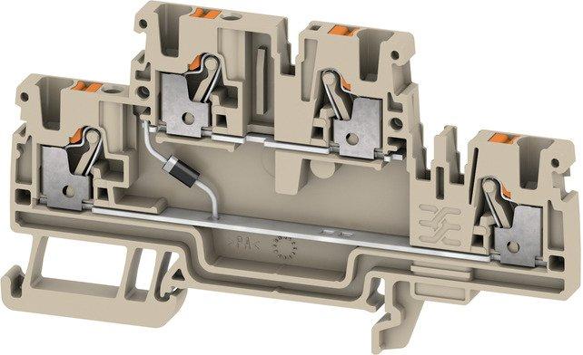 Reihenklemme 2,5 mm² PUSH IN A2T 2.5 EM1 D/2