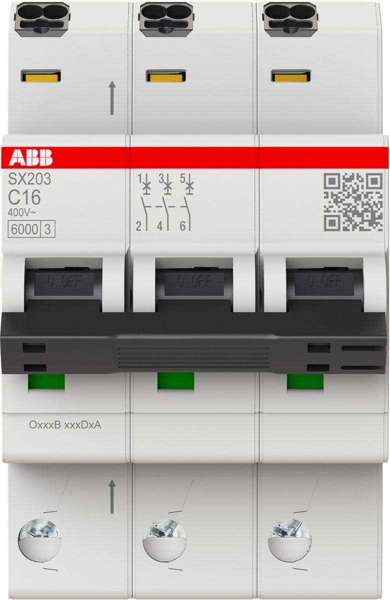LS-Schutzschalter 3-polig 6kA C-Char 16A 3TE