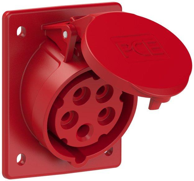 CEE-Anbausteckdose schräg 16A 5p 6h IP44/54 400V