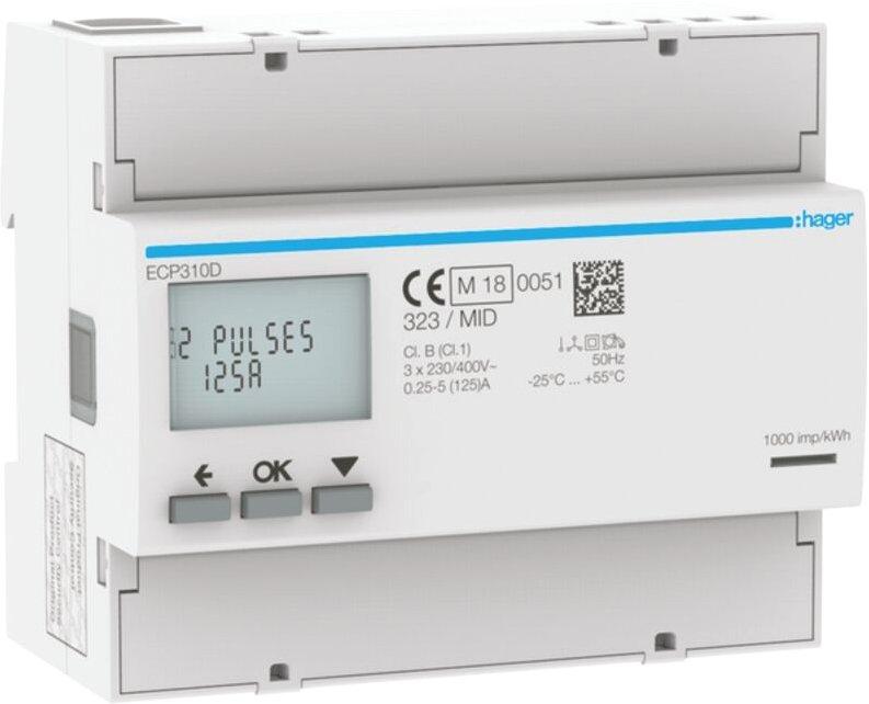 Energiezähler 3-phasig direkt 125A S0 MID