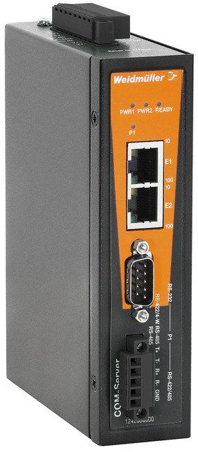 Seriell / Ethernet Konverter 2x RJ45 1x DB9 für RS-232 1x Klemmblock für RS-422/