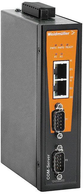 Seriell / Ethernet Konverter 2x RJ45 2x DB9 für RS-232/422/485 IP30 0..60 °C