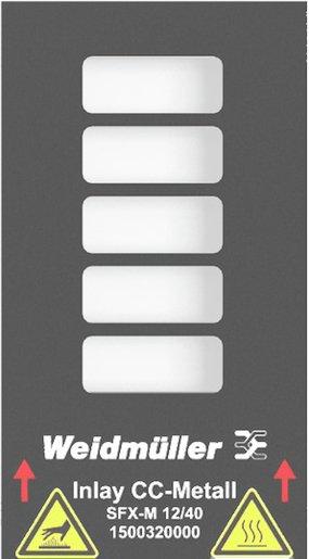 Inlay (Gerätemarkierung) Markierertyp: SFX-M 12/40 Ausführung: Aufnahme von 5 Sc
