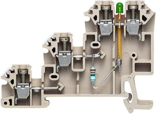 Initiator- Aktor-Reihenklemme Schraubanschluss 2.5 mm² 30 V 24 A