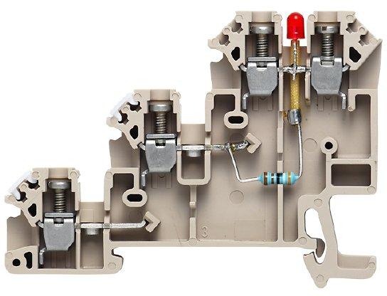 Initiator- Aktor-Reihenklemme Schraubanschluss 2.5 mm² 30 V 24 A