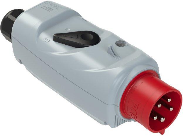 CEE-Stecker mit Schalter (EIN-AUS) +BA 32A 5p 6h IP44
