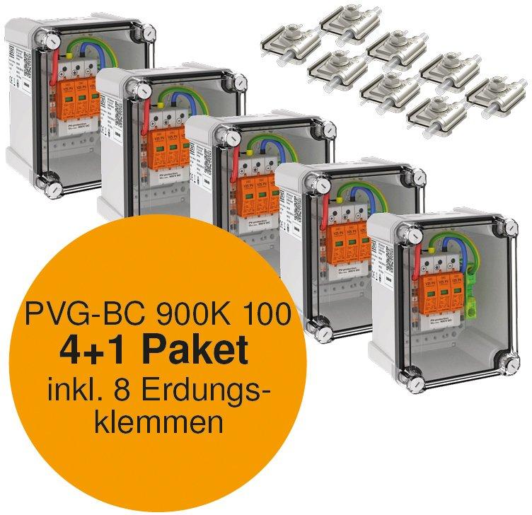 Power Aktion Paket 6 - 5 Stk. PVG-BC 900k 100+8 Stk.Erdungsklemme Rd8-10+6-50mm²