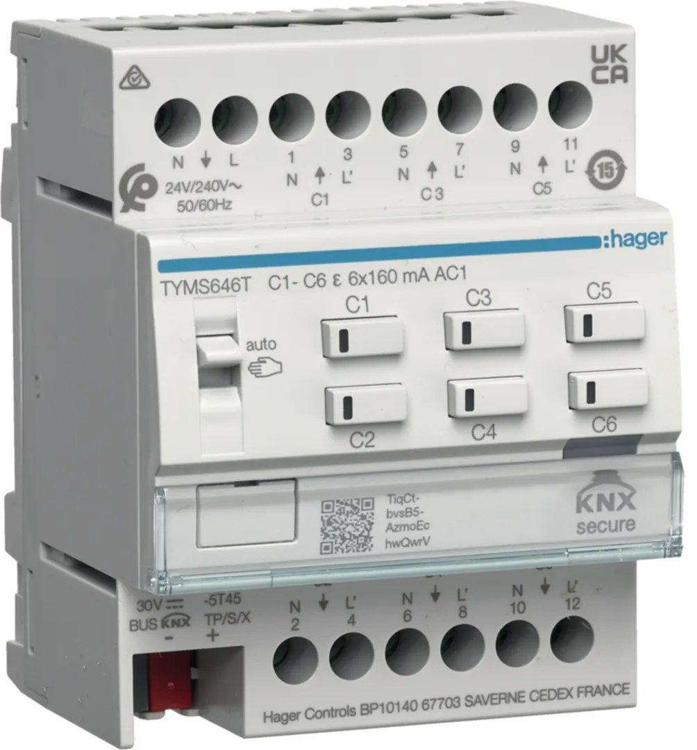 KNX Heizungsaktor 6fach für 24/230V Stellantriebe Triac REG