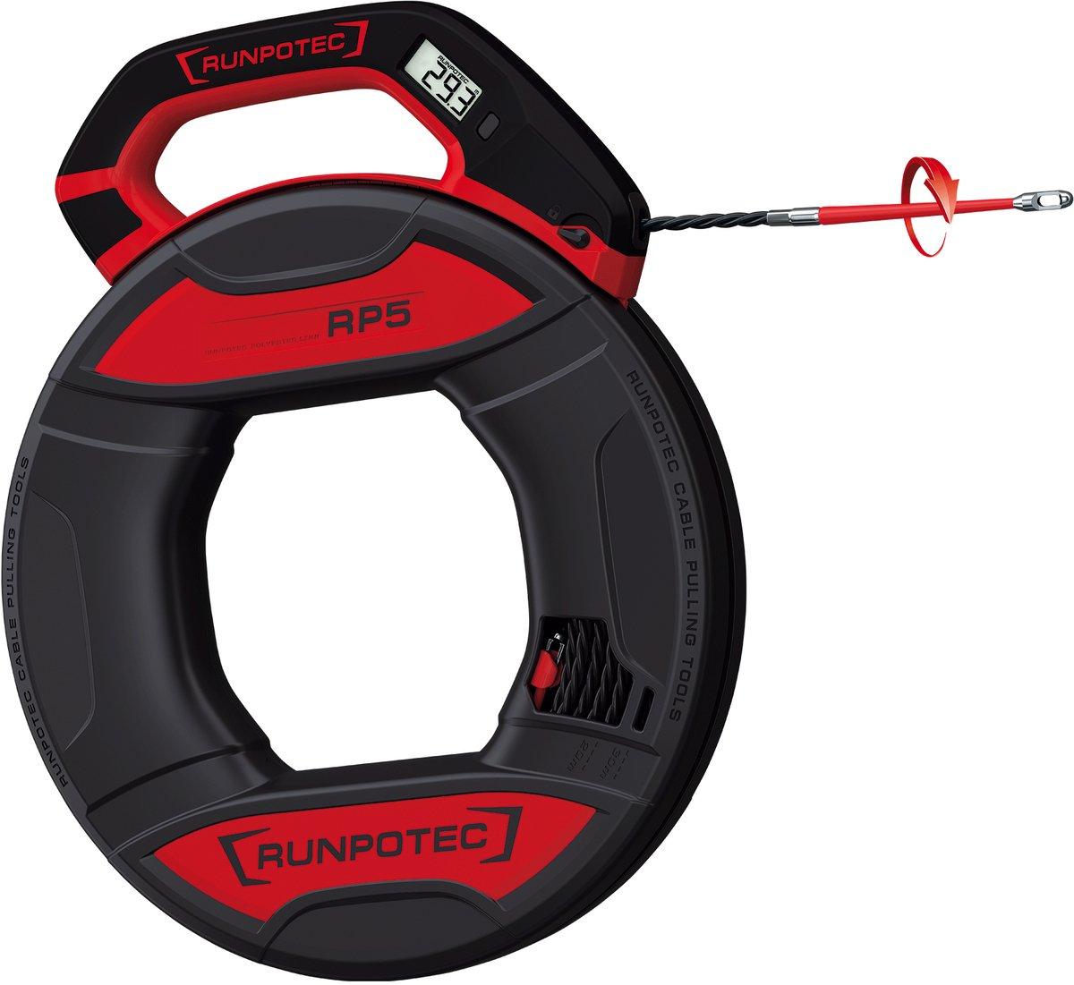 RP5 - Kabeleinziehband mit digitalem Meterzähler Länge: 20 m für Rohr Ø 16-40 mm