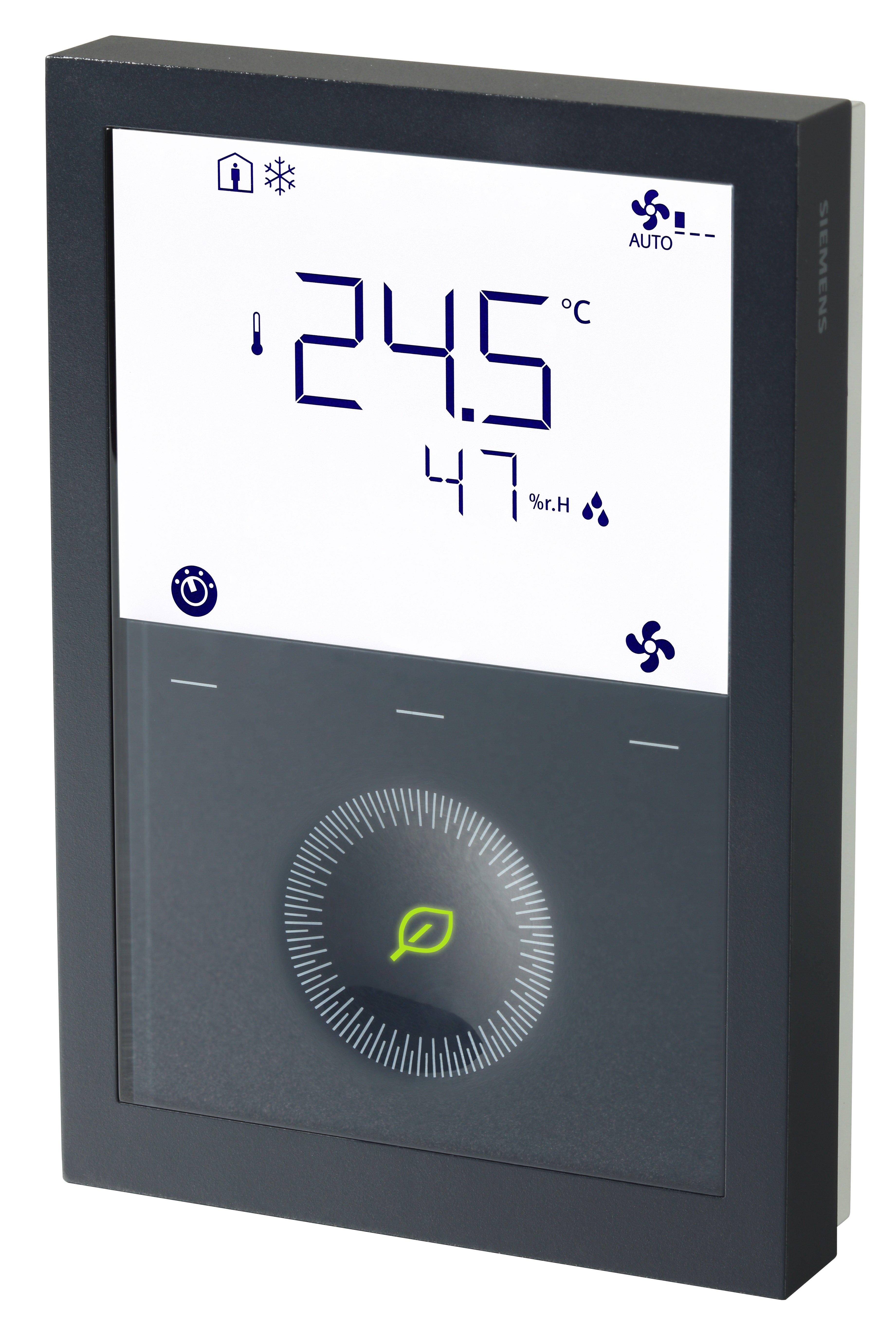 Raumthermostat schwarz mit KNX-Kommunikation Modulierte Ausgänge (PWM / 3-Pkt)