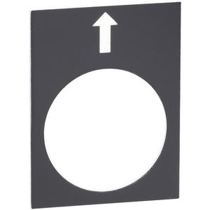 Bezeichnungsschild 30x40mm schwarz links langsam