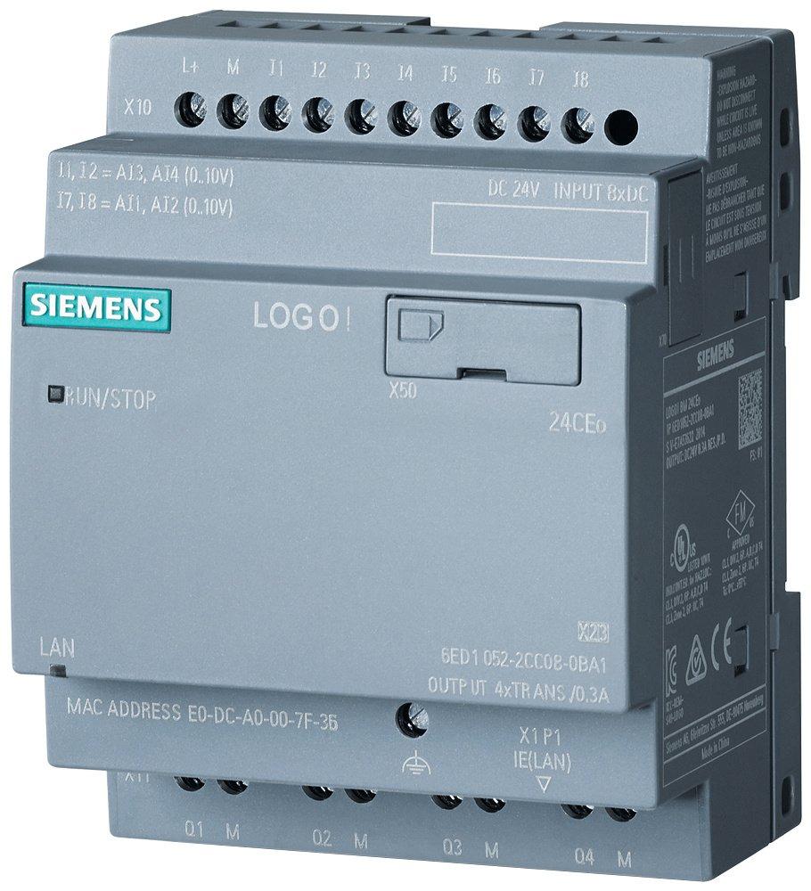 LOGO! 24CEo Logikmodul ohne Display SV/E/A: 24V/24V/24V trans. 8DE (4AE)/4DA