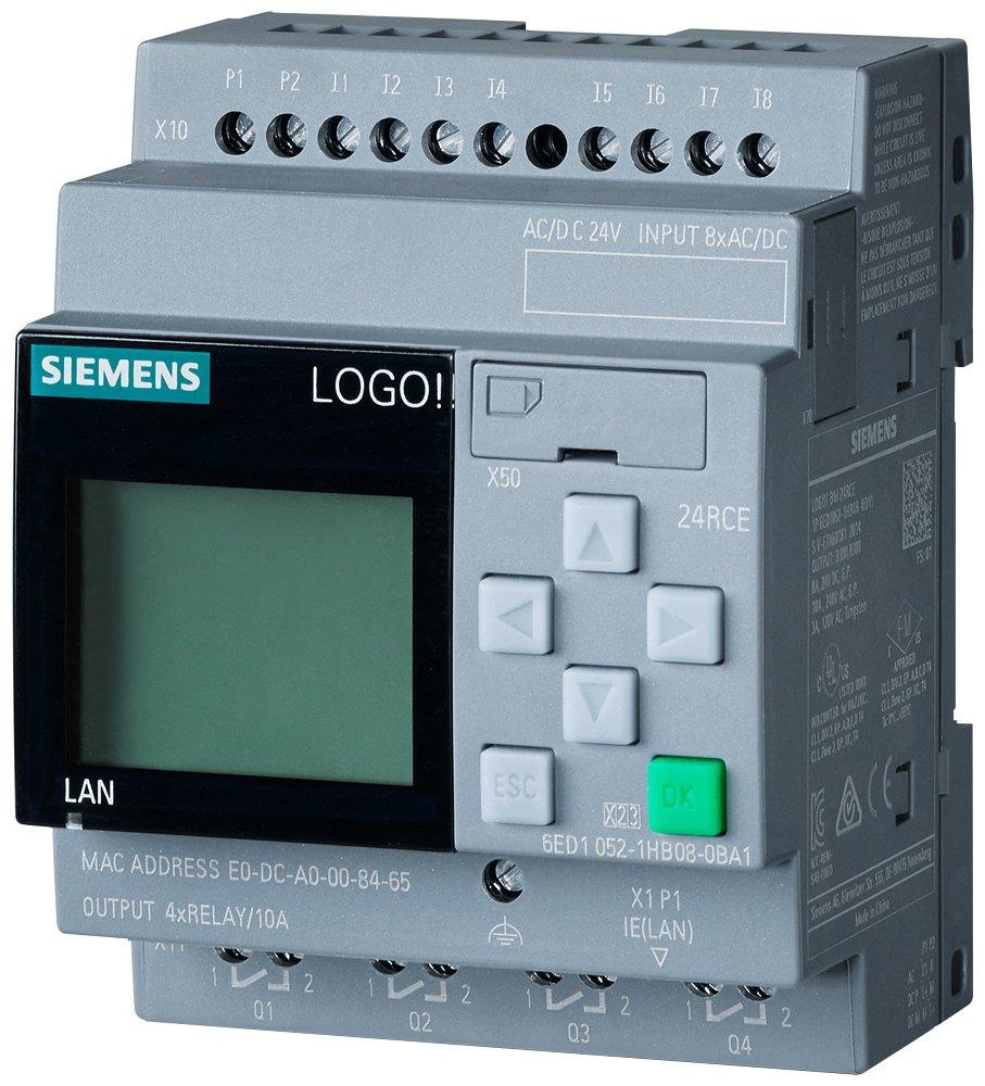 LOGO! 24RCE Logikmodul Display SV/E/A: 24V AC/DC 24V/Relais 8 DE/4 DA