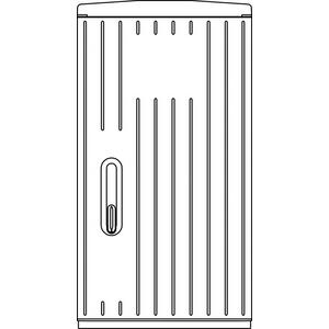 Polyesterschrank KVS X00 F3/1 850/320 RAL 7035 - leer