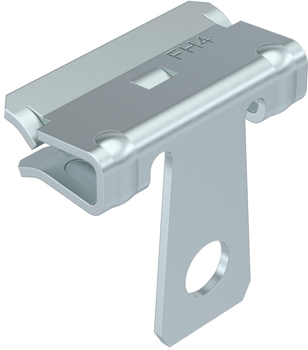Trägerklammer mit Befestigungsloch 1,5-4mm Stahl Zinklamelle