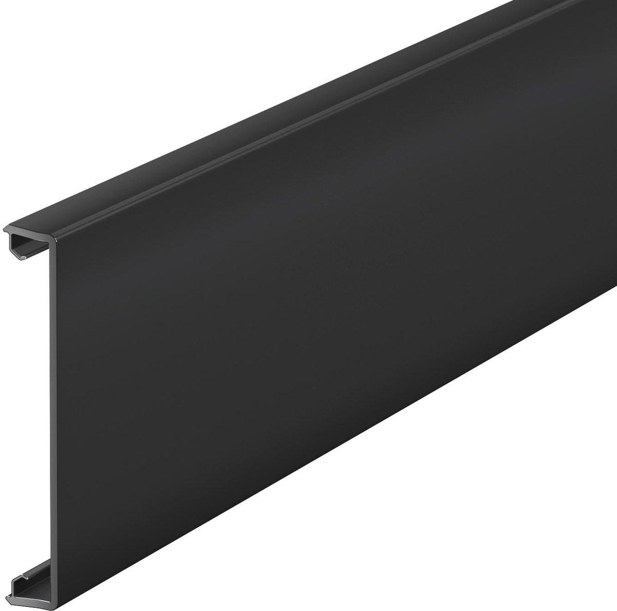 Oberteil glatt 2000x80 Polyvinylchlorid tiefschwarz RAL 9005