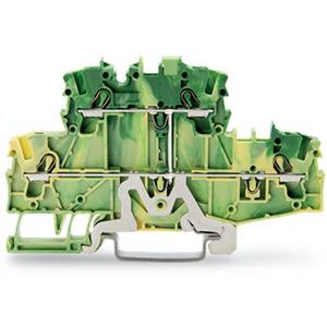 Doppelstockklemme / 4-Leiter-Schutzleiterklemme PE 2,5 mm² grün-gelb