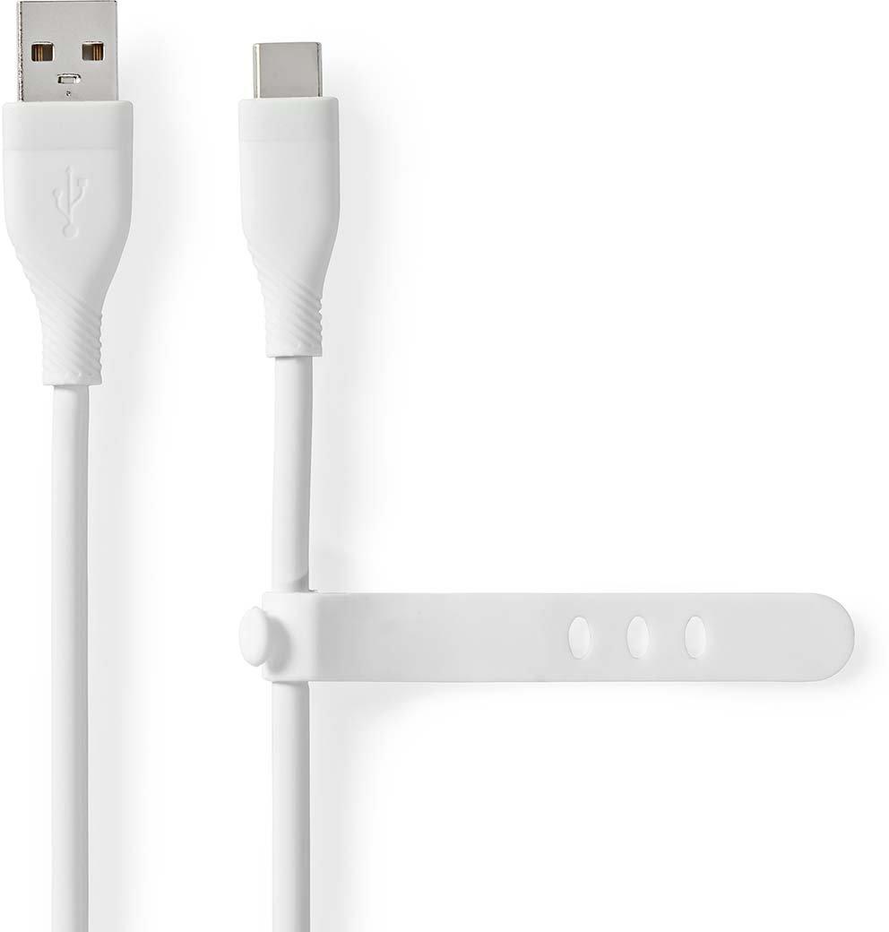 USB-Kabel USB-A Stecker auf USB-C Stecker 15 W 480 Mbps 1,5m weiß