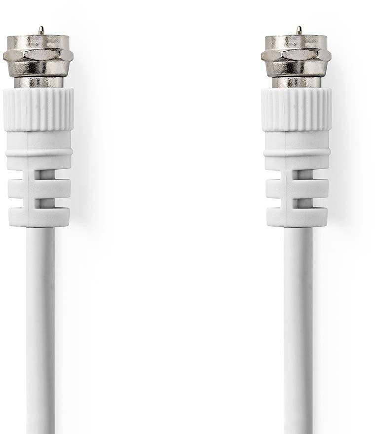 Satelliten- und Antennenkabel F-Stecker 75 Ohm 10 m weiß