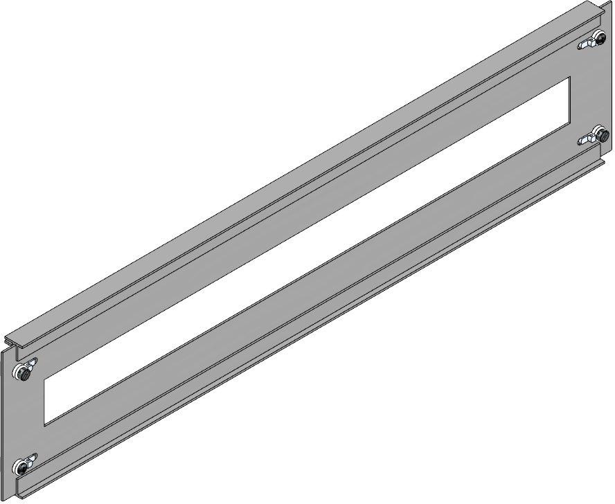 Schlitzblende KS Breite C Höhe 150mm inkl. Schubklemmen u. 4 Schrauben 2 (plom.)