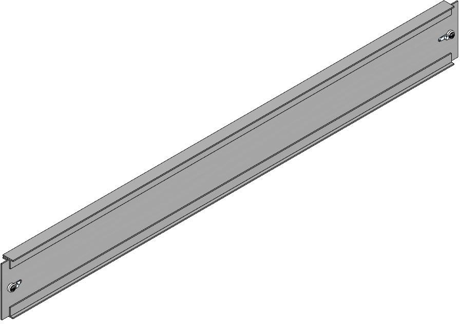 Blindblende KS Breite D Höhe 100mm inkl. Schubklemmen und Schrauben