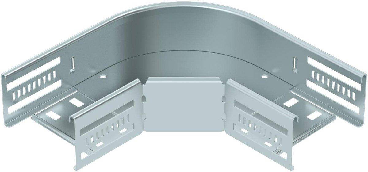 Bogen 90° für Kabelrinne horizontal 60x100 Stahl bandverzinkt