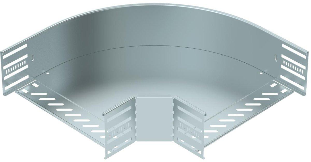 Bogen 90° für Kabelrinne horizontal 110x300 Stahl bandverzinkt