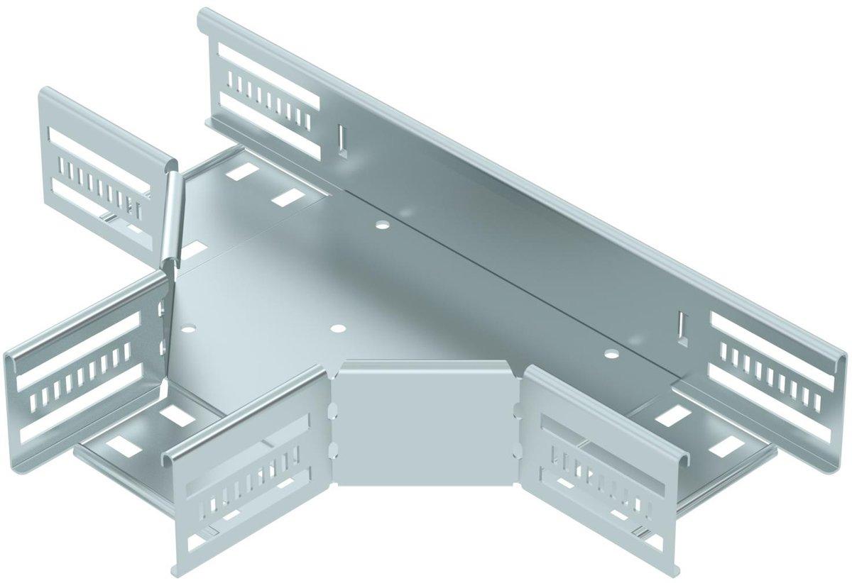 T-Stück für Kabelrinne horizontal 60x100 Stahl bandverzinkt