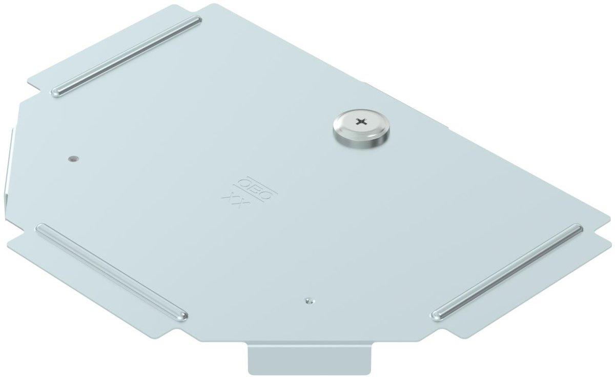 Deckel für T-Stück B100mm Stahl bandverzinkt