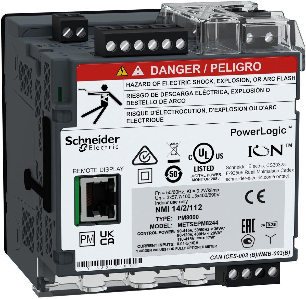 Netzanalysator ION Klasse S PowerLogic PM8244 Standard DIN-Schiene Display 512MB